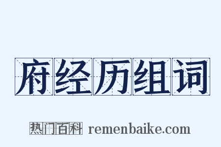 府经历组词是什么意思的图片